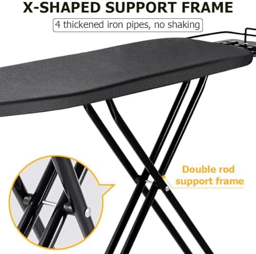 PA-DABAOO Full Size Ironing Board with 6 Height Adjustments