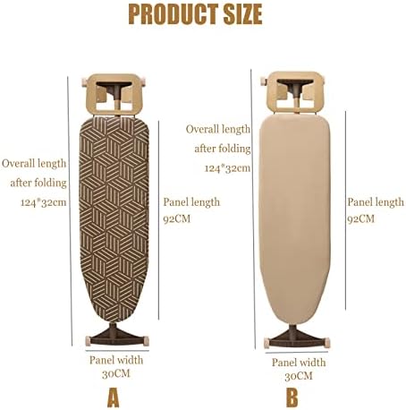 Golden Frame Ironing Board with T-Leg and Adjustable Height