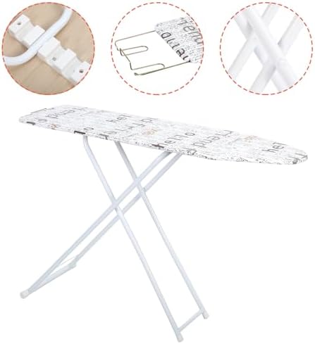 Full Size Foldable Ironing Board with Adjustable Height and Iron Rest