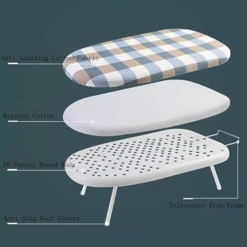 Folding Countertop Ironing Board with Removable Sleeve