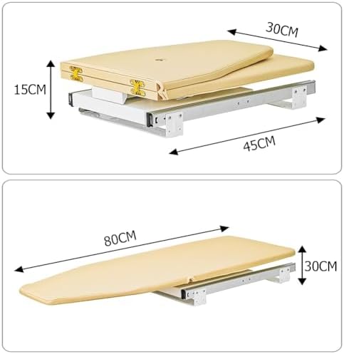 Foldable Rotated Ironing Board with Heat-Resistant Cover Blue