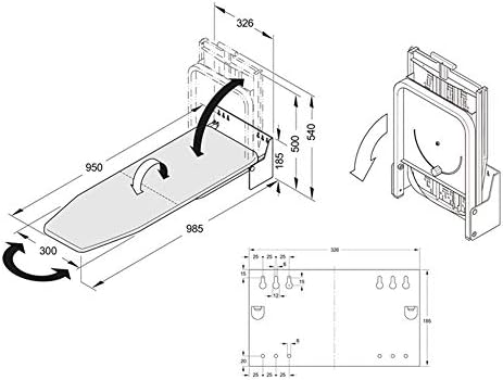 Wall-Mounted Ironing Board with Cover 387 x 118