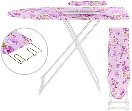 Kripyery 46 Folding Ironing Board with Iron Tray Pink