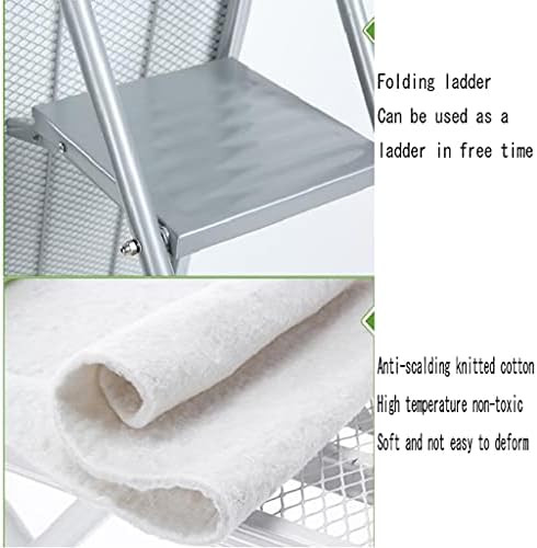 2-in-1 Foldable Ironing Board with Ladder and Telescopic Rack
