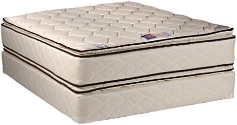 DS USA Coil Comfort Pillow Top King Mattress Set with Bed Frame