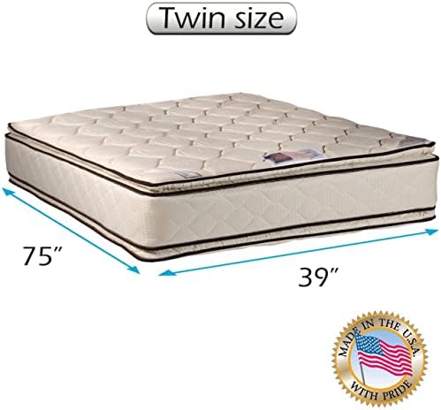 DS Solutions USA Coil Comfort Twin Mattress with Cover Protector