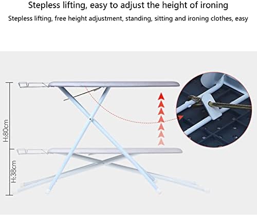 Heat Resistant Ironing Board with Foldable Stand and Steam Rest