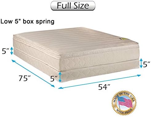 Dream Solutions USA Comfort Pedic Pillow Top Mattress Set with Bed Frame