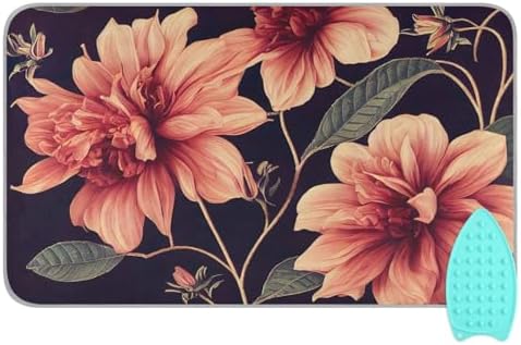 GAIGEO Beautiful Flower Leaves Portable Ironing Mat