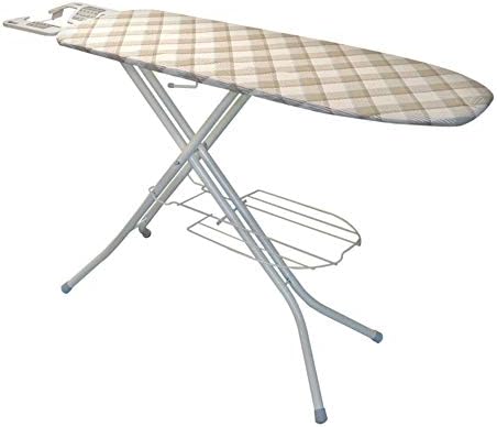 Polder 38 Inch High Steel Ironing Board with Iron Rest Pad