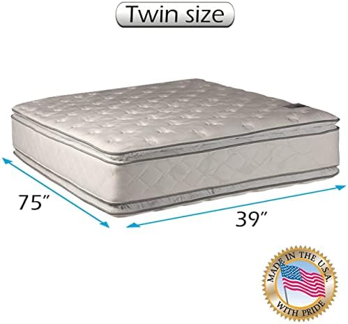 Dream Solutions USA Serenity Twin Pillow Top Mattress with Cover Protector