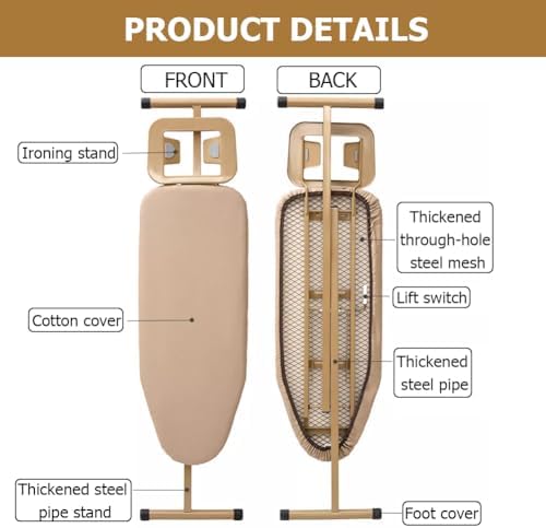 PA-DABAOO Full Size Ironing Board with Cover and Stand