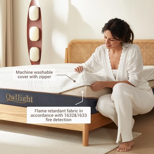 Owllight King 12inch Mattress with Cooling Gel and Bamboo Charcoal