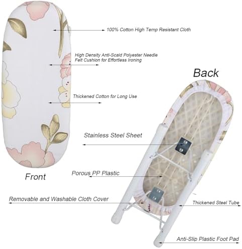Portable Mini Ironing Board Foldable for Travel and Home Use