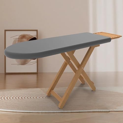 PA-DABAOO Solid Wood Ironing Board with Heat Resistant Cover