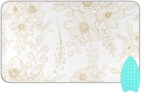 Tatenale Ironing Mat - Portable Gold Floral Design