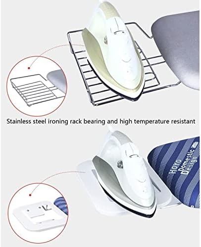 Heat Resistant Ironing Board with Foldable Stand and Steam Rest