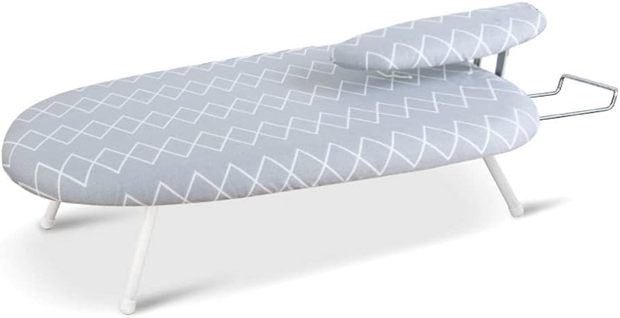 Folding Ironing Board with Protective Cuffs and Non-Slip Surface