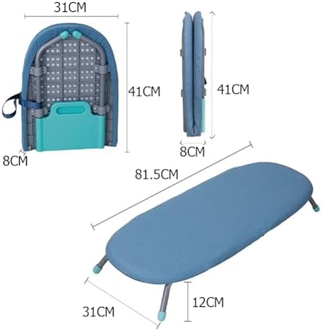 Foldable Ironing Board Set with Heat Resistant Cover and Iron Holder