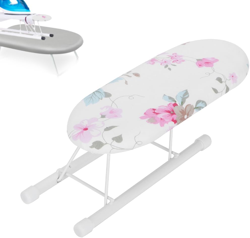 Cocoarm Small Ironing Board with Foldable Design and Flower Pattern 1