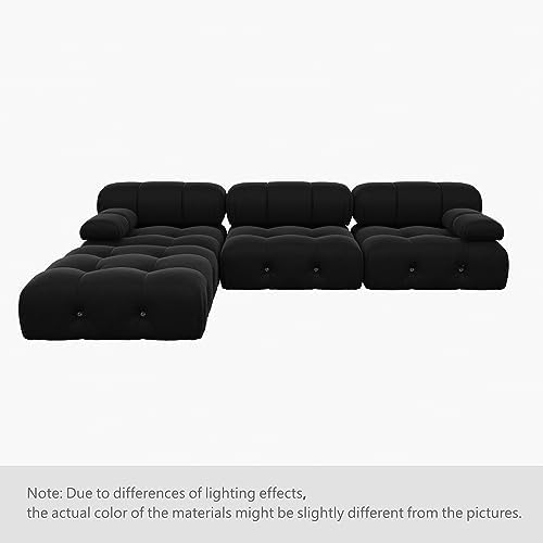 JACH 104 Inch Modern Sectional Sofa with Ottoman
