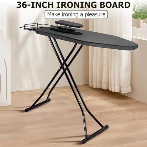 PA-DABAOO Full Size Ironing Board with 6 Height Adjustments
