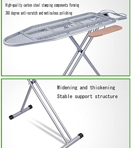 Large Foldable Adjustable Ironing Board with Storage Shelf and Heat Resistant Zone