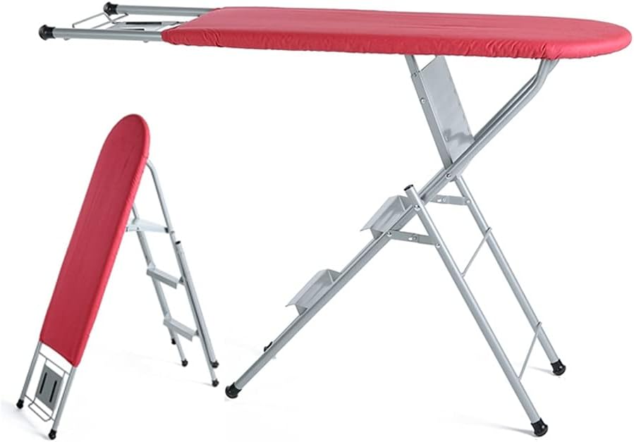 2-in-1 Foldable Ironing Board with Ladder and Telescopic Rack