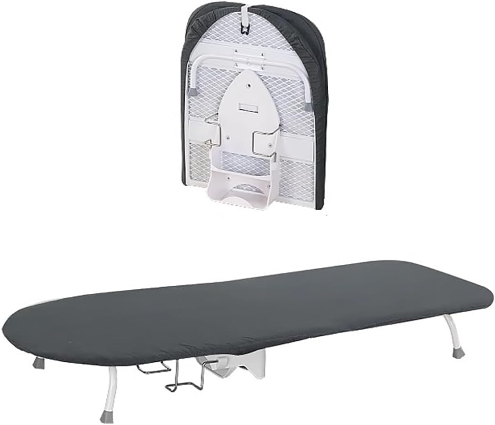 Space-saving Folding Ironing Board with Iron Stand