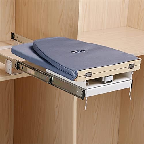 Retractable Folding Ironing Board with 180 Degree Rotation Gray