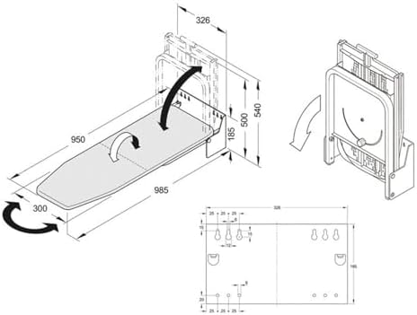 Blisiour Wall-Mounted Ironing Board with Cover