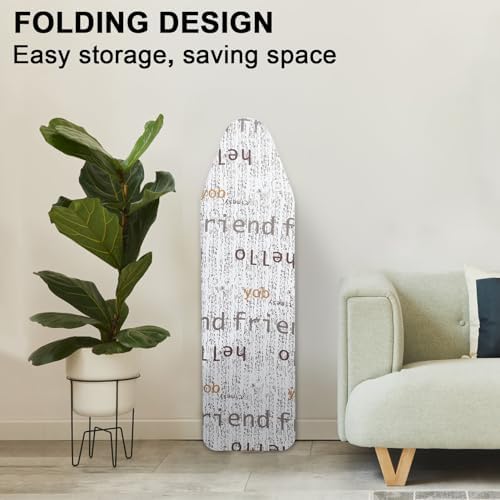 Full Size Foldable Ironing Board with Adjustable Height and Iron Rest