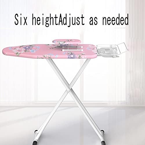 Foldable Ironing Board with 4-Tube Bracket 90cm Large Ironing Shelf Adjustable Height