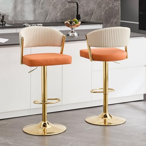 VipDesk Bar Stools Set of 2 Adjustable Swivel Counter Height