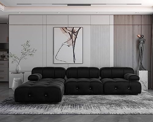 JACH 104 Inch Modern Sectional Sofa with Ottoman