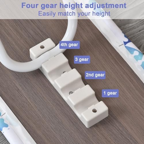 Foldable Ironing Board with Height Adjustment and Iron Rest