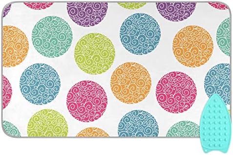 Colorful Polka Dot Ironing Mat with Silicone Rest