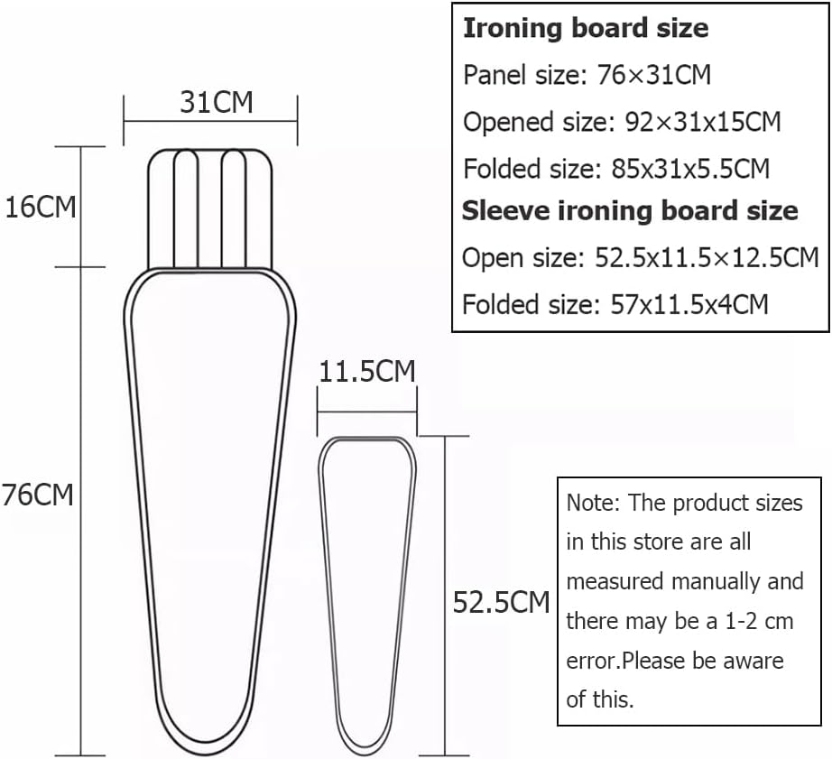 PA-DABAOO Tabletop Ironing Board with Heat Resistant Cover