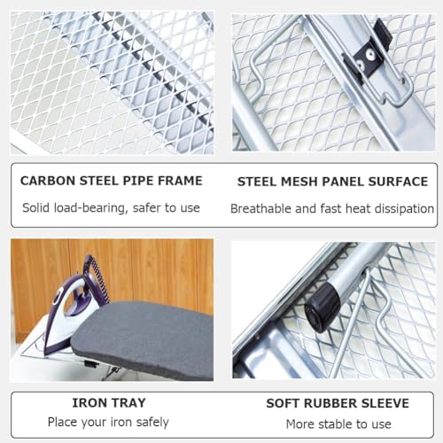 PA-DABAOO Tabletop Ironing Board with Heat Resistant Cover