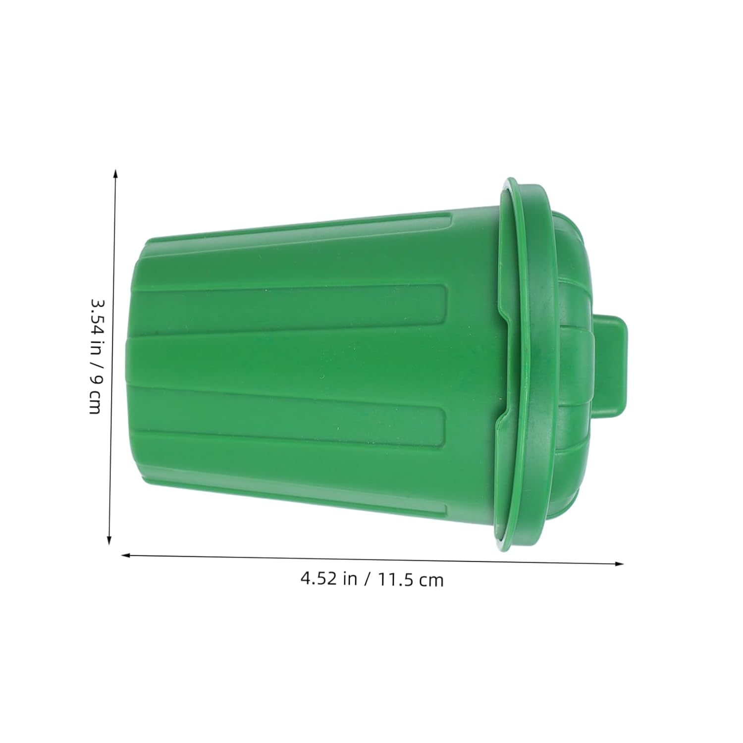 10Pcs Green Mini Trash Can with Lid for Desktop Use