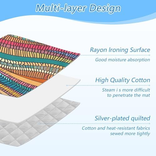 GAIGEO Wavy Portable Ironing Pad with Heat Resistant Silicone