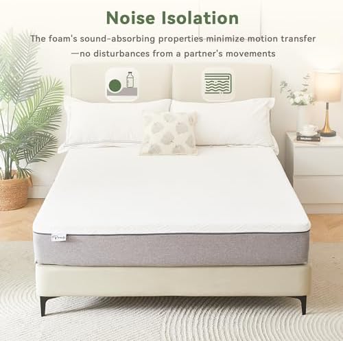 PicWooki 6 Inch Memory Foam Twin Mattress with Removable Cover