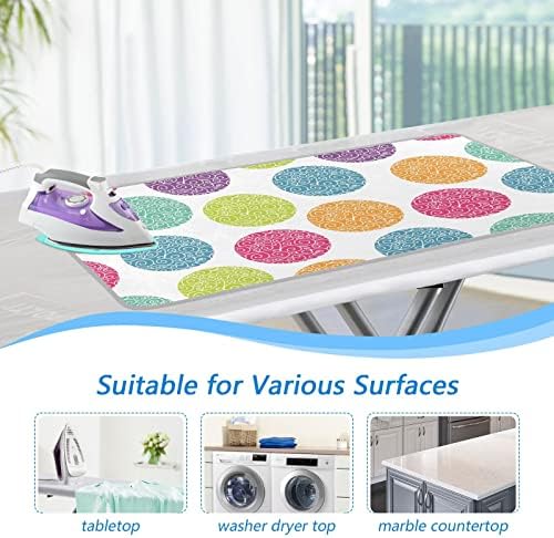 Colorful Polka Dot Ironing Mat with Silicone Rest