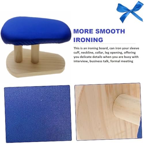 Mini Wooden Ironing Board with Padded Sleeve for Small Table