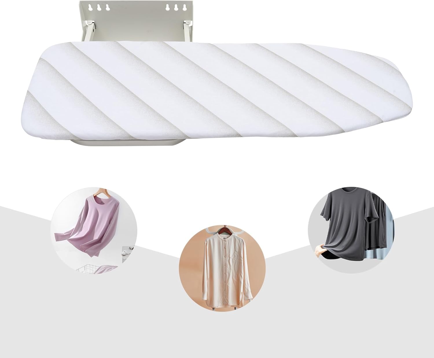 Wall Mounted Ironing Board Foldable with Heat Insulation