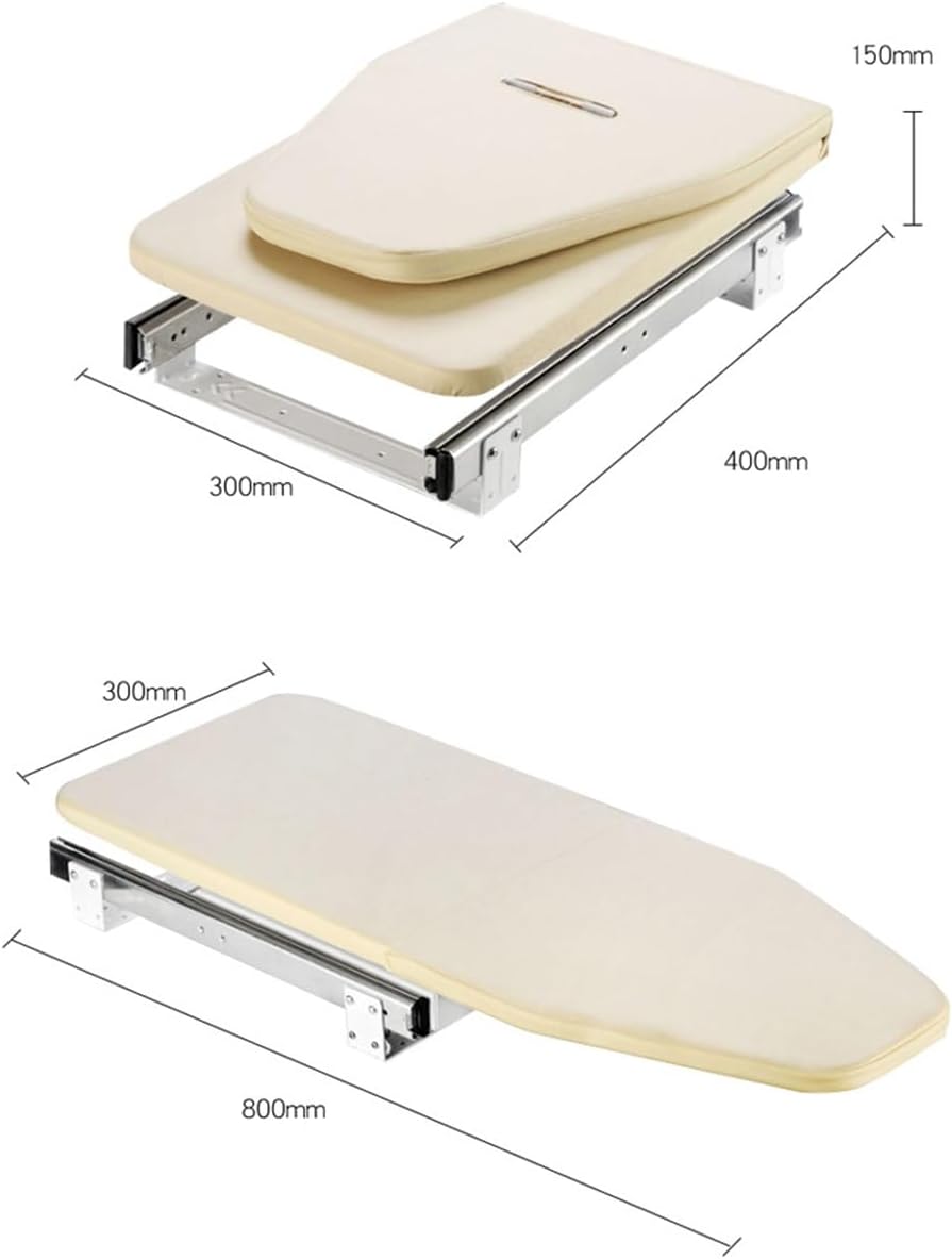 YOtat Ironing Board 80x40cm Foldable Cabinet Hidden Support Rotatable