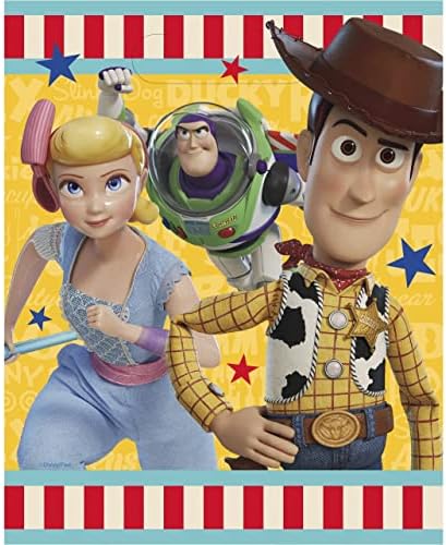Unique Disney Toy Story 4 Plastic Loot Bags 8 Pcs