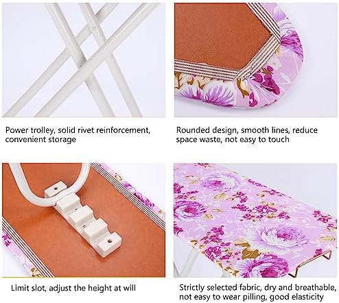 Foldable Ironing Board with Adjustable Height and Non-Slip Feet