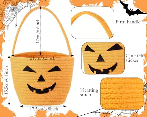 Halloween Trick or Treat Basket with Handle