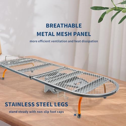 Compact Folding Ironing Board with Iron Holder and Rest